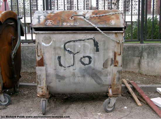 Container Trash Walls Plaster Damaged