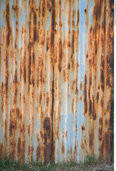 Rusted Corrugated Plates Metal