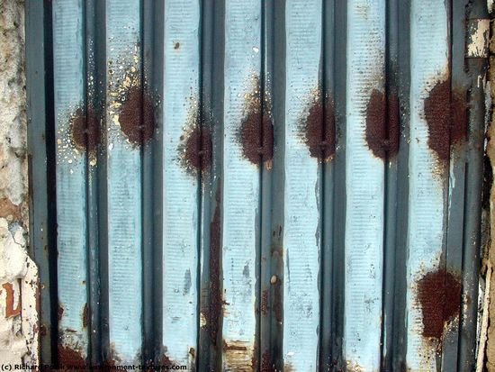 Rusted Corrugated Plates Metal