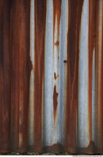 Rusted Corrugated Plates Metal