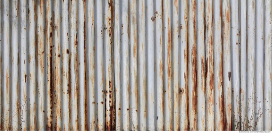 Rusted Corrugated Plates Metal