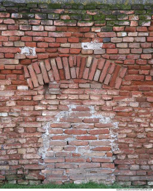 Wall Bricks Damaged Derelict Windows