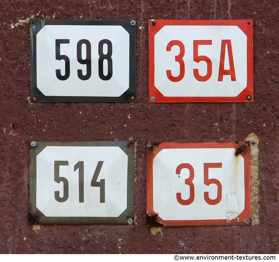 Letter and Numbers Sign