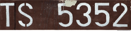 Letter and Numbers Sign