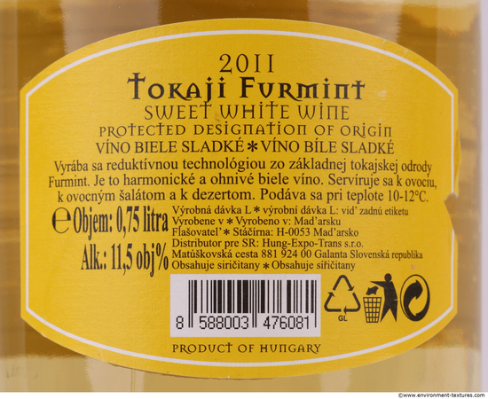 Photo Texture of Alcohol Label