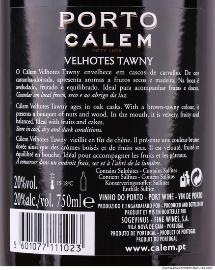 Photo Texture of Alcohol Label