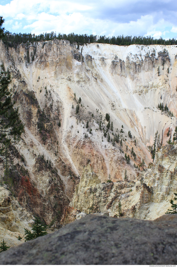 Cliffs Overgrown Rock