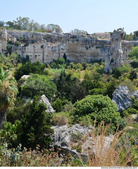 Cliffs Overgrown Rock