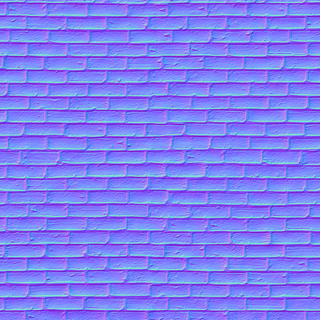 seamless wall bricks normal mapping