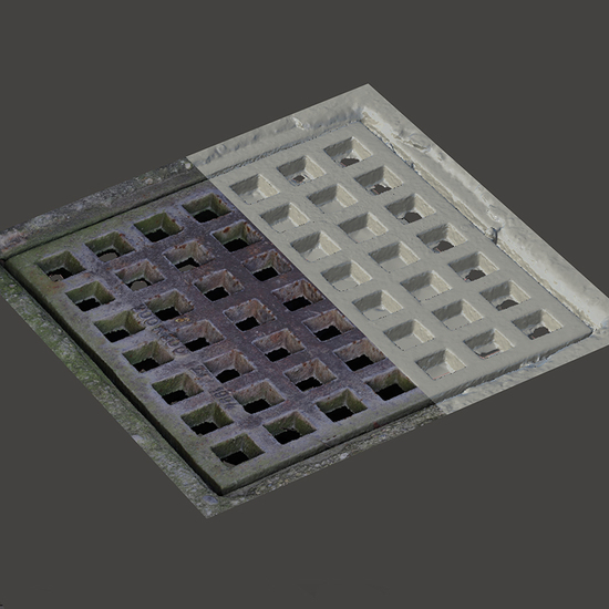 RAW 3D Scan of Manhole Cover