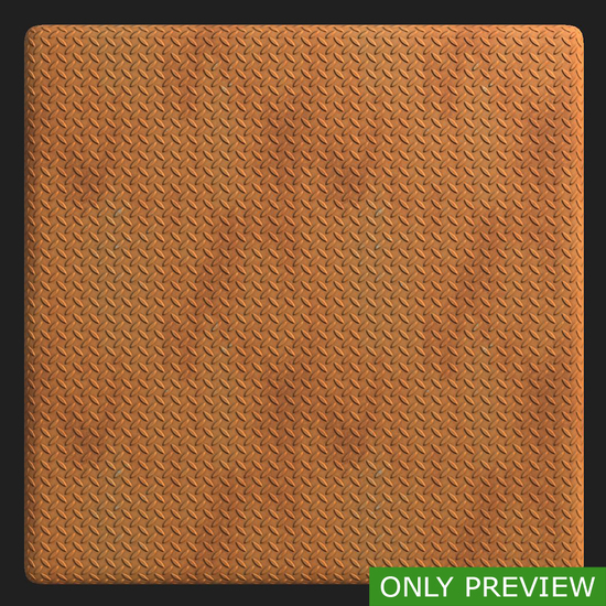 PBR substance preview metal floor rusty