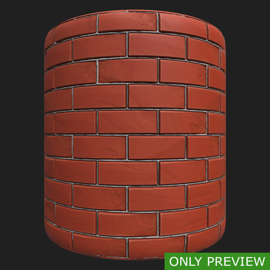 PBR substance material of wall bricks old created in substance designer for graphic designers and game developers