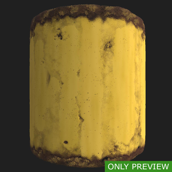 PBR substance material of banana skin created in substance designer for graphic designers and game developers