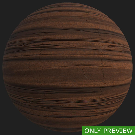 PBR substance material of fine wood created in substance designer for graphic designers and game developers