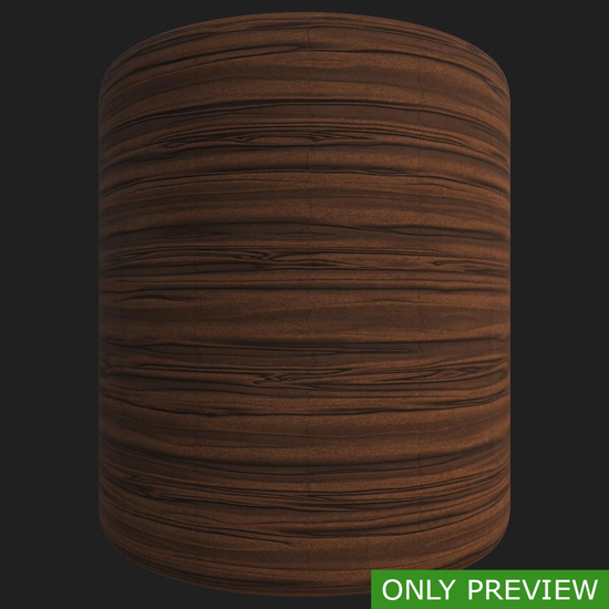 PBR substance material of fine wood created in substance designer for graphic designers and game developers