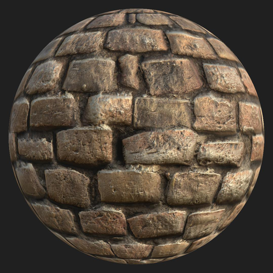 PBR texture wall bricks old