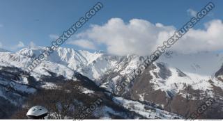 Photo Texture of Background Snowy Mountains