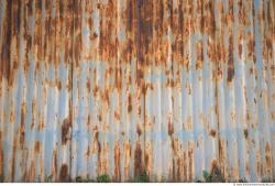 Photo Texture of Metal Corrugated Plates Rusted