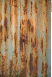 Photo Texture of Metal Corrugated Plates Rusted