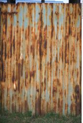 Photo Texture of Metal Corrugated Plates Rusted