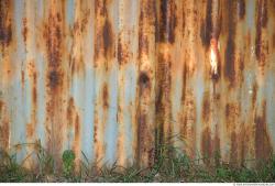 Photo Texture of Metal Corrugated Plates Rusted