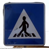 Photo Texture of Pedestrian Crossing Traffic Sign
