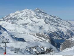 Photo Textures of Background Snowy Mountains