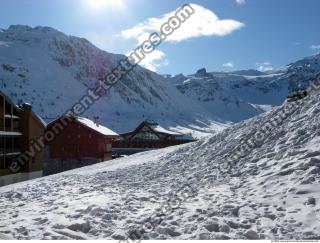 Photo Texture of Background Snowy Mountains