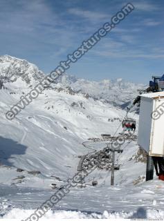 Photo Texture of Background Snowy Mountains