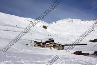 Photo Texture of Background Snowy Mountains