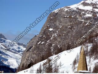 Photo Texture of Background Snowy Mountains