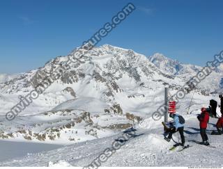 Photo Texture of Background Snowy Mountains