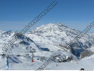 Photo Texture of Background Snowy Mountains