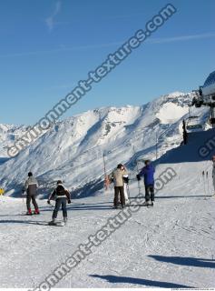 Photo Texture of Background Snowy Mountains