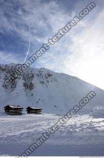 Photo Texture of Background Snowy Mountains