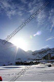 Photo Texture of Background Snowy Mountains