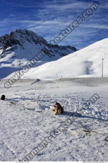 Photo Texture of Background Snowy Mountains