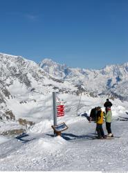 Photo Textures of Background Snowy Mountains