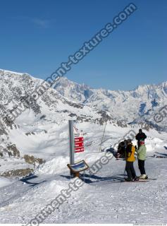 Photo Texture of Background Snowy Mountains