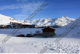 Photo Texture of Background Snowy Mountains