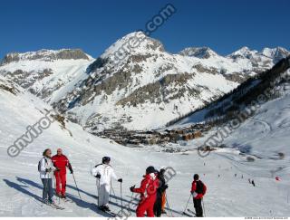 Photo Texture of Background Snowy Mountains