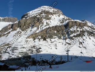 Photo Texture of Background Snowy Mountains