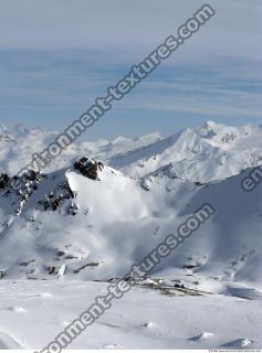 Photo Texture of Background Snowy Mountains