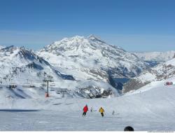 Photo Textures of Background Snowy Mountains