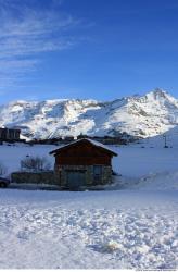 Photo Textures of Background Snowy Mountains