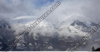 Photo Texture of Background Snowy Mountains