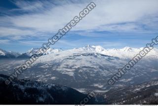 Photo Texture of Background Snowy Mountains