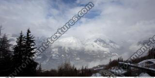 Photo Texture of Background Snowy Mountains