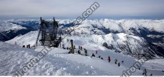 Photo Texture of Background Snowy Mountains