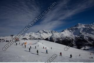 Photo Texture of Background Snowy Mountains